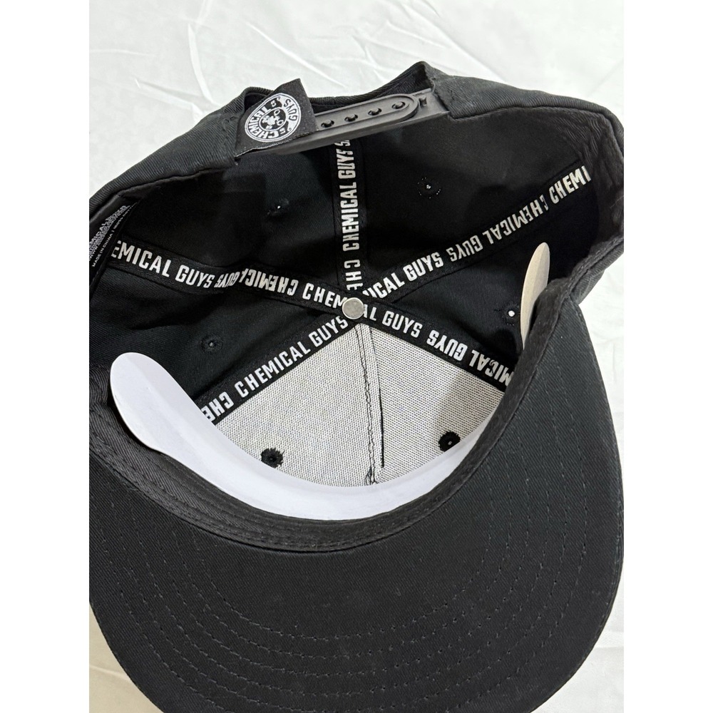 Chemical Guys SnapBack Hat/Cap Auto Detailing Rubber Patch Black Baseball Hat - Picture 5 of 8